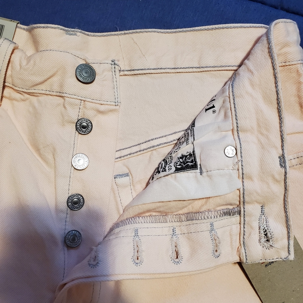 💖 LEVI'S 501 Cotton High Rise Denim Shorts - Picture 8 of 11